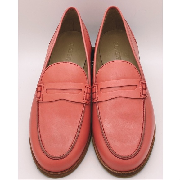 salmon pink loafers
